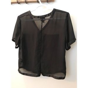 Sheer Black Crop Top ▪️